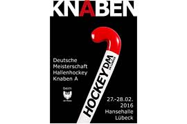 Plakat Deutsche Meisterschaft Hallenhockey Knaben A in Lübeck